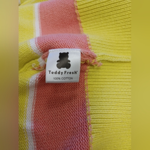 Teddy Fresh EUC Knit L/S Sweater Pink Green Size Medium - Picture 8 of 8